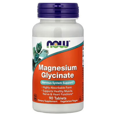 Now Foods Magnesium Glycinate 90Caps 120Mg