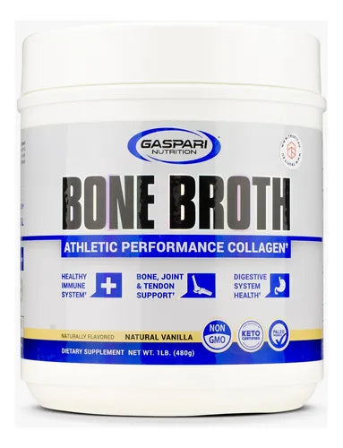 Gaspari Nutrition Colágeno Bone Broth Vainilla 480g 30 servicios