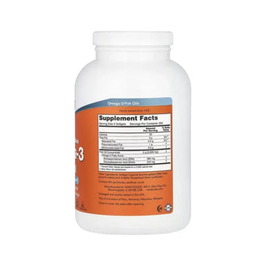 Now Foods Omega 3 Fish Oil 1000mg 180 EPA/120 DHA 500 Softgel Informacion nutricional