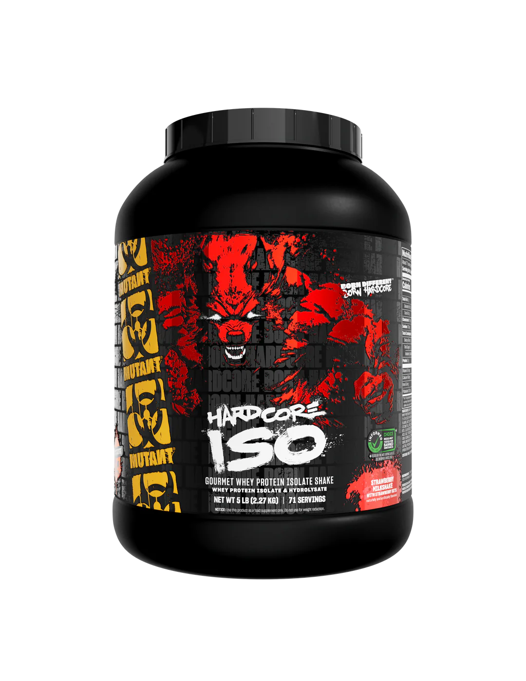 Mutant Proteina Iso Hardcore 5 libras 71 servicios Fresa