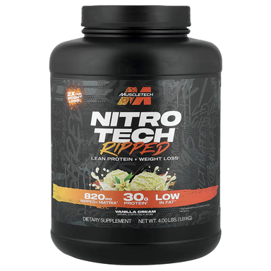 Musclemeds Proteina NitroTech Ripped 4 Lb 38 servicios vainilla