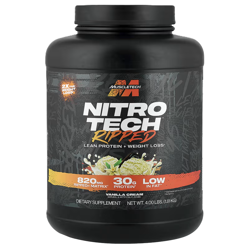 Musclemeds Proteina NitroTech Ripped 4 Lb 38 servicios vainilla