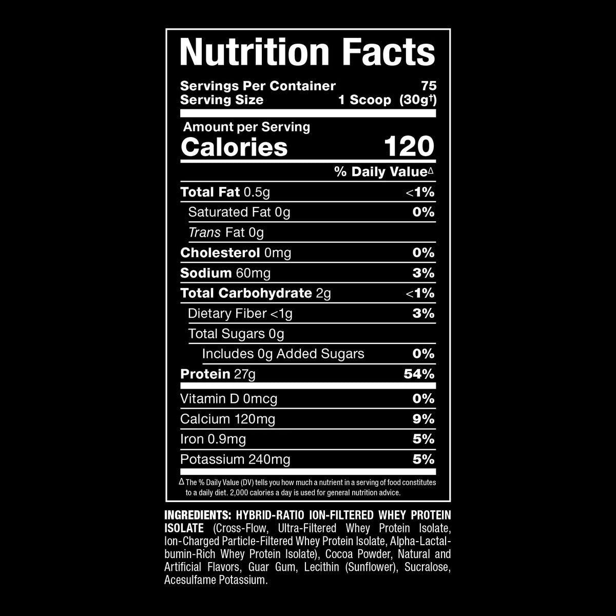 Allmax Proteina Isoflex 5Lbs 75 Servicios informacion nutricional