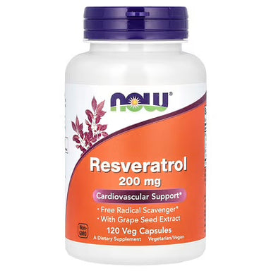 Now Foods Vitaminas Resveratrol Natural 200 Mg 120 Capsulas