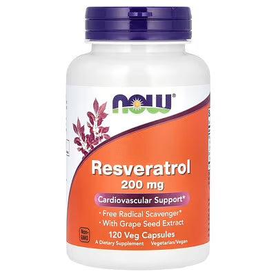 Now Foods Vitaminas Resveratrol Natural 200 Mg 120 Capsulas