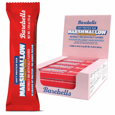 Barebells Barras de Proteina Blandas 12 Piezas Marshmallow Peanut Road