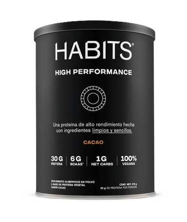 Habits High Performance Proteina Vegana 578gr Cacao Portada