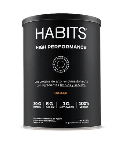 Habits High Performance Proteina Vegana 578gr Cacao Portada