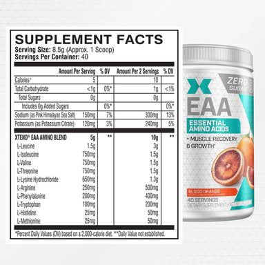 Xtend EAA Aminoacidos 40 Servicios Informacion nutricional