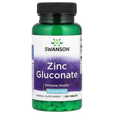 Swanson Zinc Gluconate 30 Mg 250 Tabletas