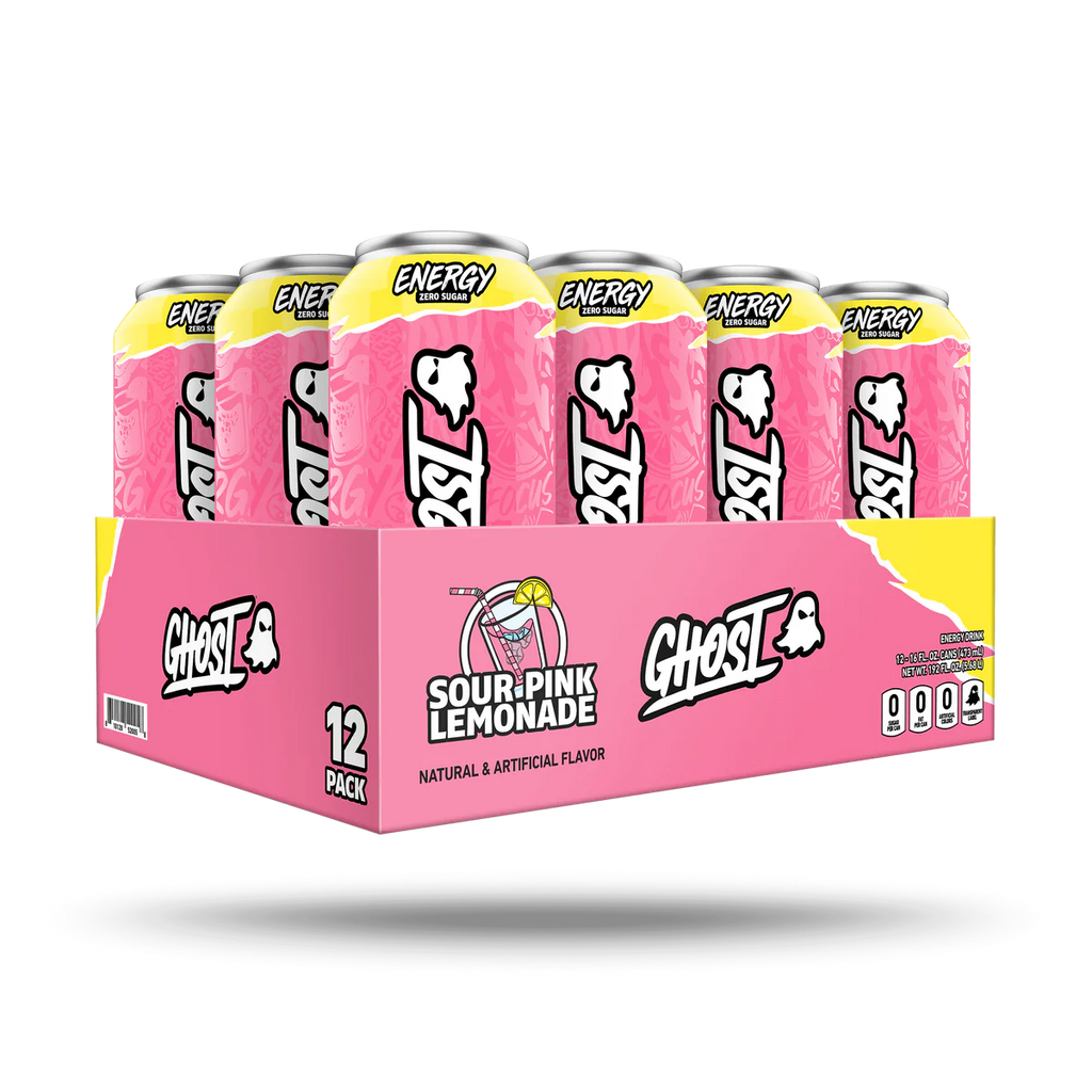 Ghost Energy Drink 16Oz 12 Pack sour pink lemonade