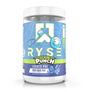 Ryse Loaded Pre Entreno Sour Punch 435Gr 30 Servicios blue raspberry