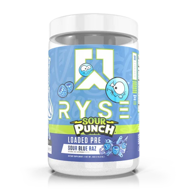 Ryse Loaded Pre Entreno Sour Punch 435Gr 30 Servicios blue raspberry