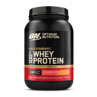 Optimum Nutrition Proteina Gold Standard 100% Whey 2 Lbs fresa banana