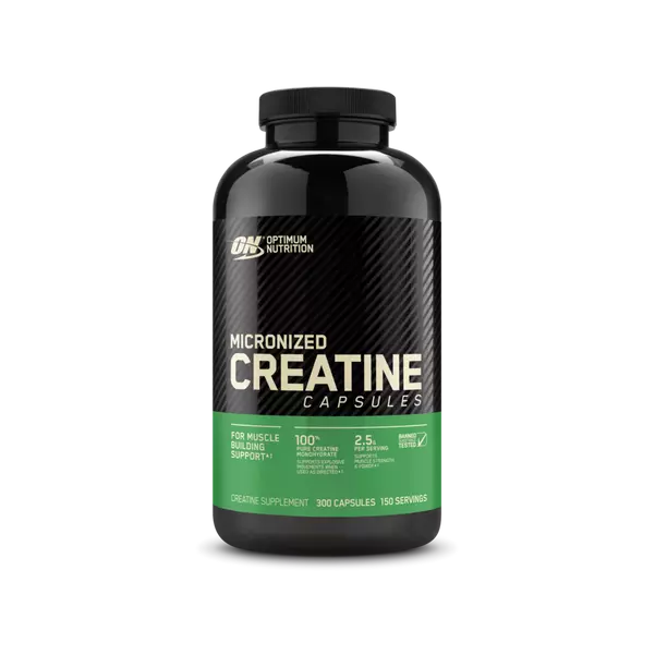 Optimum Nutrition Creatina Micronizada 300 Capsulas 150 servicios