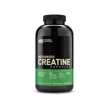 Optimum Nutrition Creatina Micronizada 300 Capsulas 150 servicios