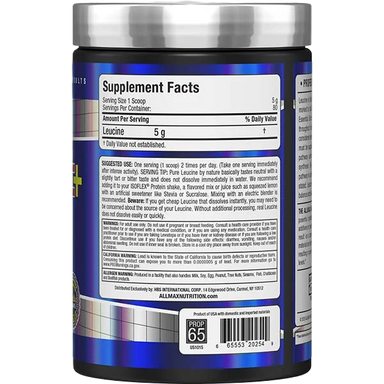 Allmax Leucine+ 400gr Informacion nutricional 2