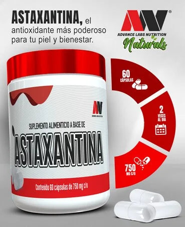Advance Nutrition Astaxantina 750mg 60 Capsulas Portada 2
