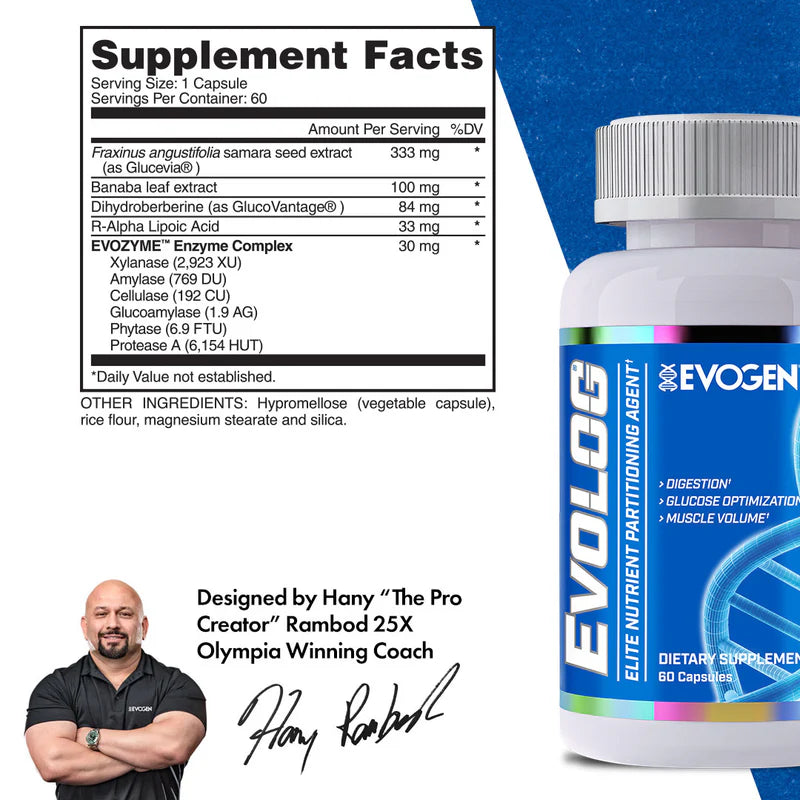 Evogen Evolog 60 Capsulas informacion nutricional