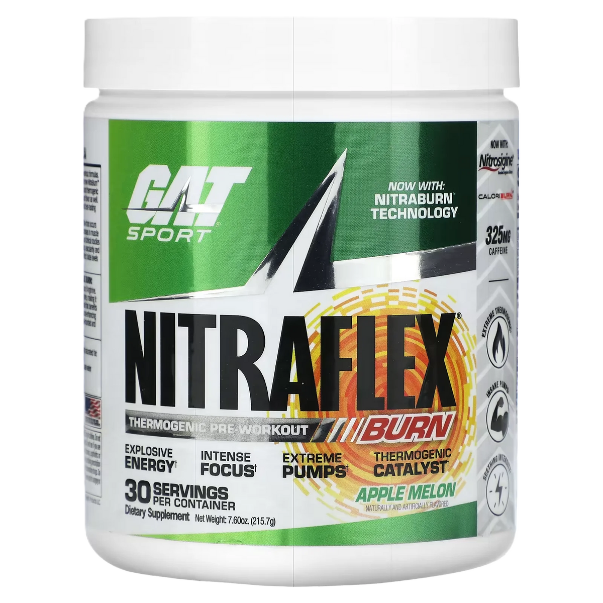 GAT Sports Nitraflex Burn 30 Servicios apple melon