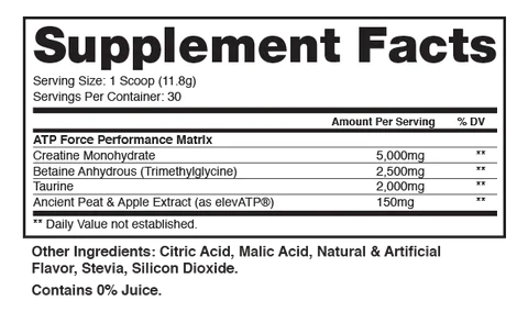 Dragon Pharma Creatina Atp Force 30 Servicios informacion nutricional