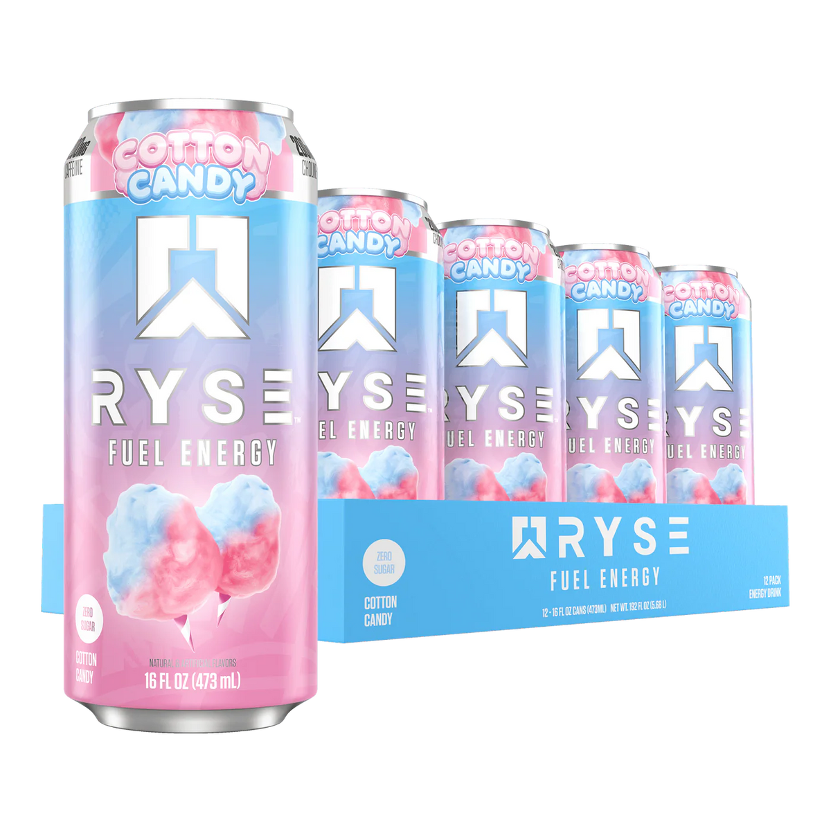 Ryse Fuel Energy Drink 12 pack Cotton candy