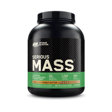Optimum Nutrition Serious Mass 6 Lbs 8 Servicios chocolate peanut butter