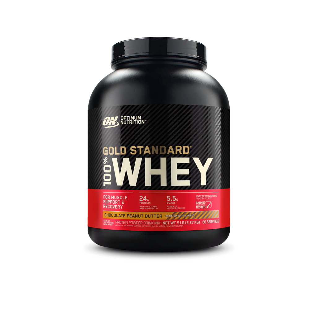 Optimum Nutrition Proteina Gold Standard 100% Whey 5 libras Chocolate Peanut Butter