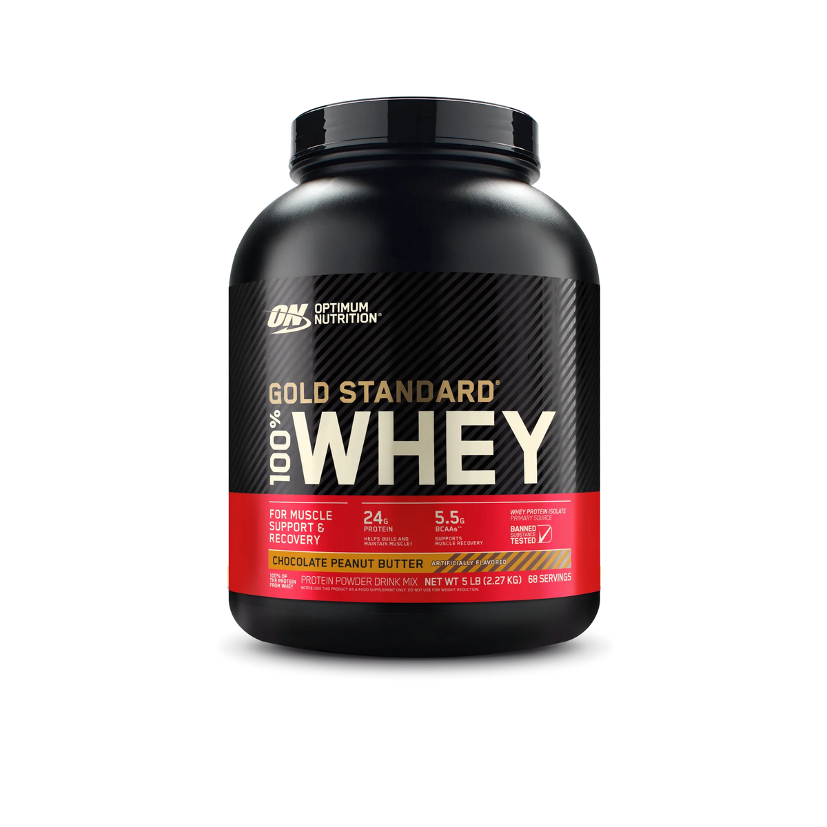 Optimum Nutrition Proteina Gold Standard 100% Whey 5 libras Chocolate Peanut Butter