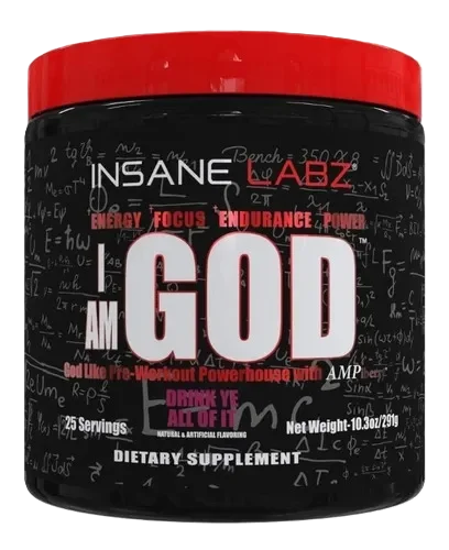 Insane Labz I Am God Pre Entreno 25 Servicios drink ye all of it