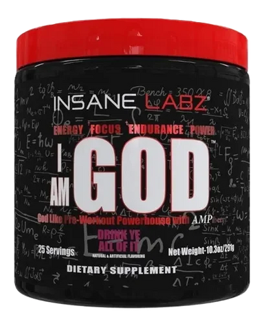 Insane Labz I Am God Pre Entreno 25 Servicios drink ye all of it