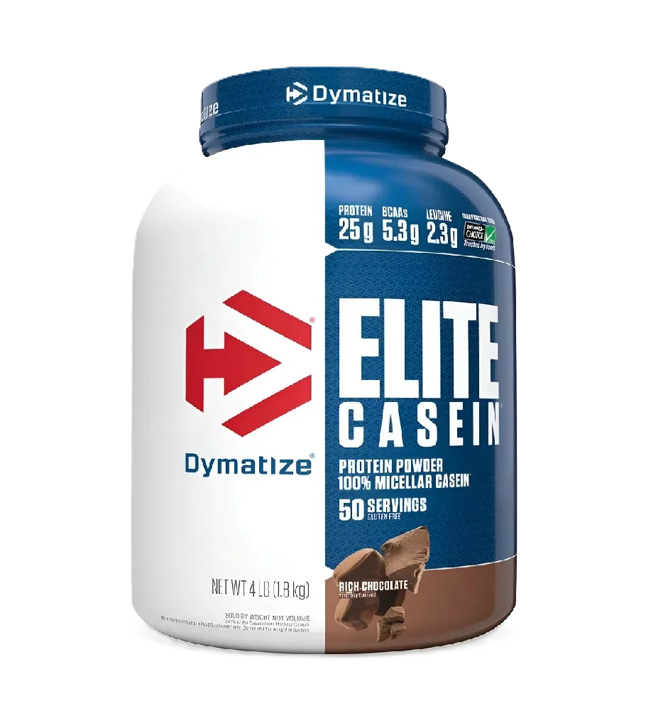 Dymatize Proteina Elite Casein 4 Lbs Rich Chocolate Portada