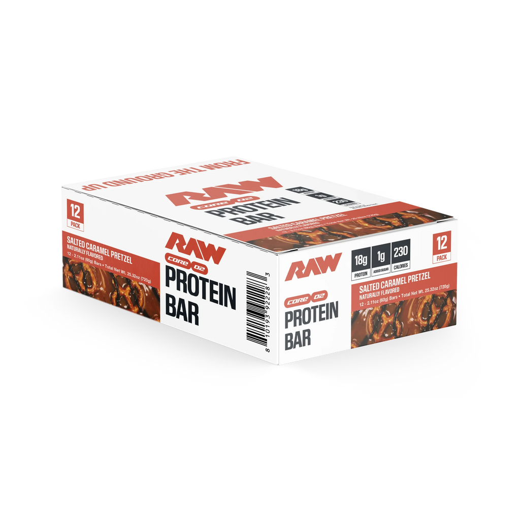 Raw Nutrition Barras de Proteina 12 pack salted Caramel Pretzel 2