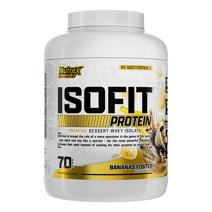 Nutrex Proteina Isofit 5 Lbs 70 Servicios banana