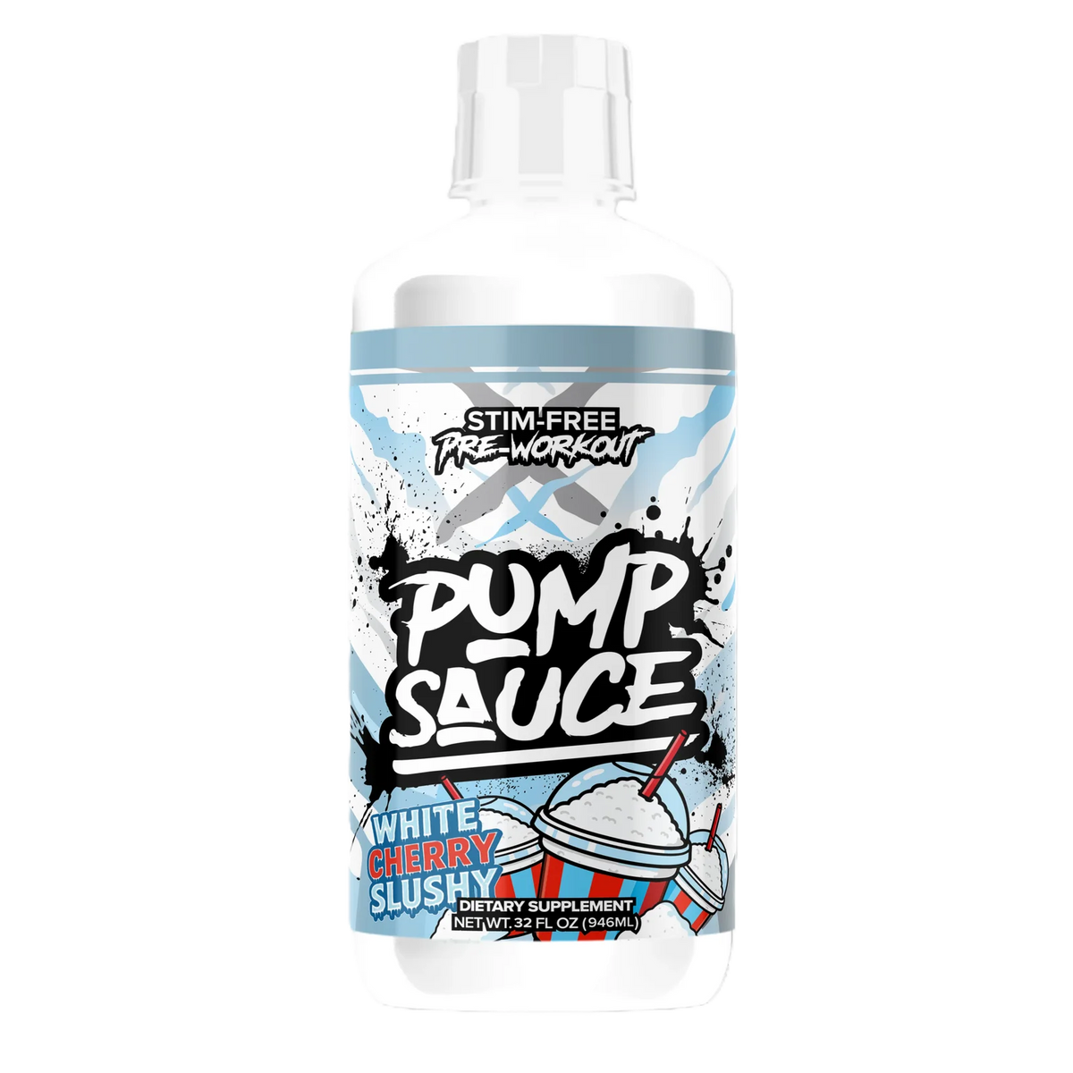 Pump Sauce Stim-Free Pre Entreno 32 servicios pink white cherry slushy