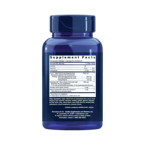 Life Extension Super Omega 3 120 Cápsulas portada 2