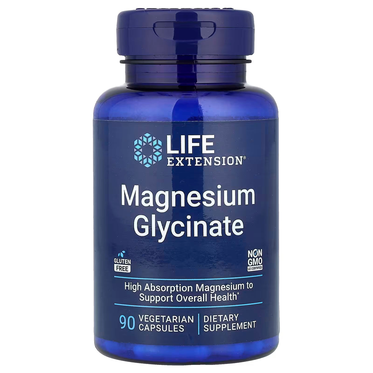 Life Extension Magnesium Glycinate 90 Veg Caps 105mg portada