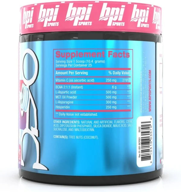 BPI Sport Best BCAA Pump Aminoacidos 267Gr 25 Servicios Informacion nutricional
