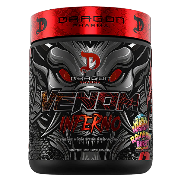 Dragon Pharma Venom Inferno Pre Entreno 40 Servicios rainbow burst