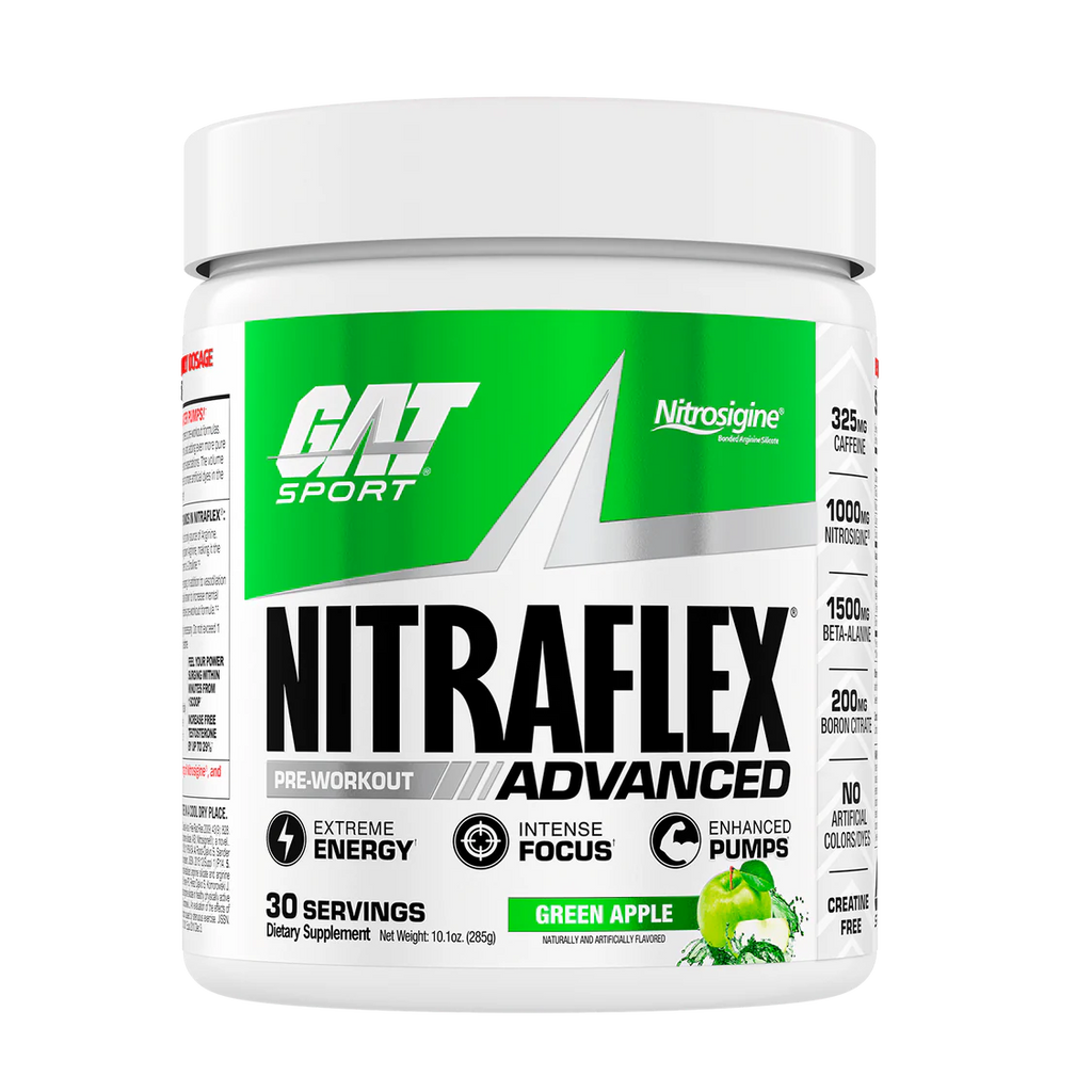 GAT Sport Nitraflex Advance Pre Entreno 30 Servicios manzana verde