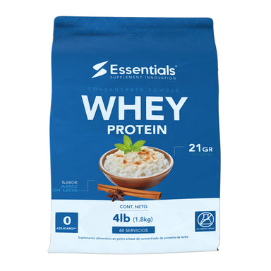 Essentials Whey Protein 4 Lbs 60 Servicios arroz con leche