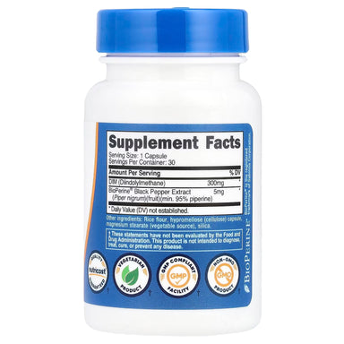 Nutricost DIM 300mg 30 Capsulas Informacion nutricional