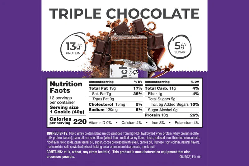 Power Crunch Barras de Proteina 12 Pack informacion nutricional