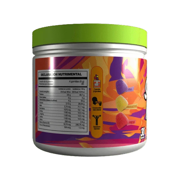 FSB Sweet Fuel Intra Entreno 120 Gomitas 30 Servicios Informacion nutricional