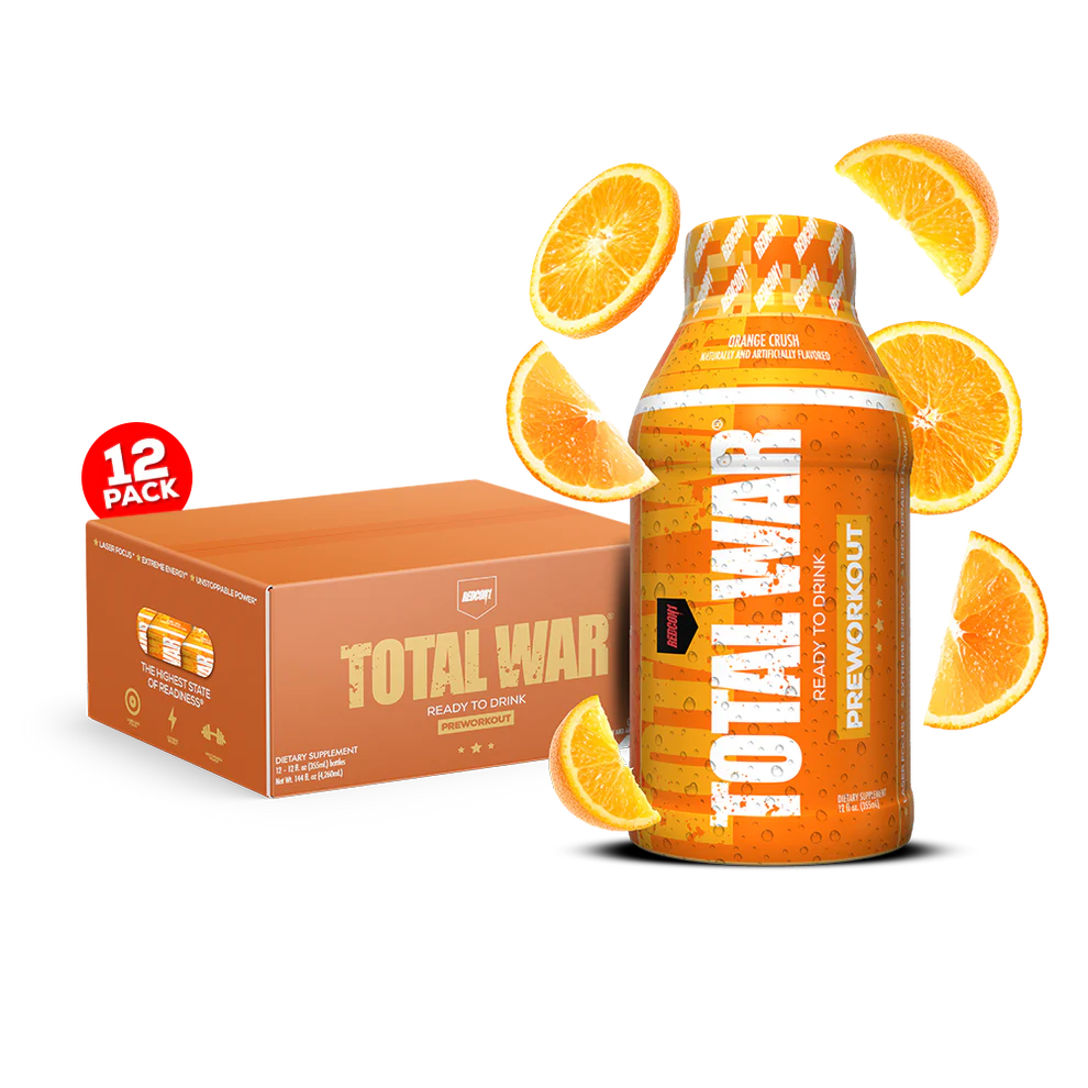 Redcon1 Total War Ready To Drink Pre Entreno 12 Pack Orange crush