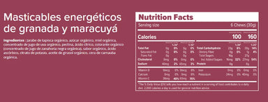 Honey Stinger Gomitas Energéticas 12 Pack Informacion nutricional