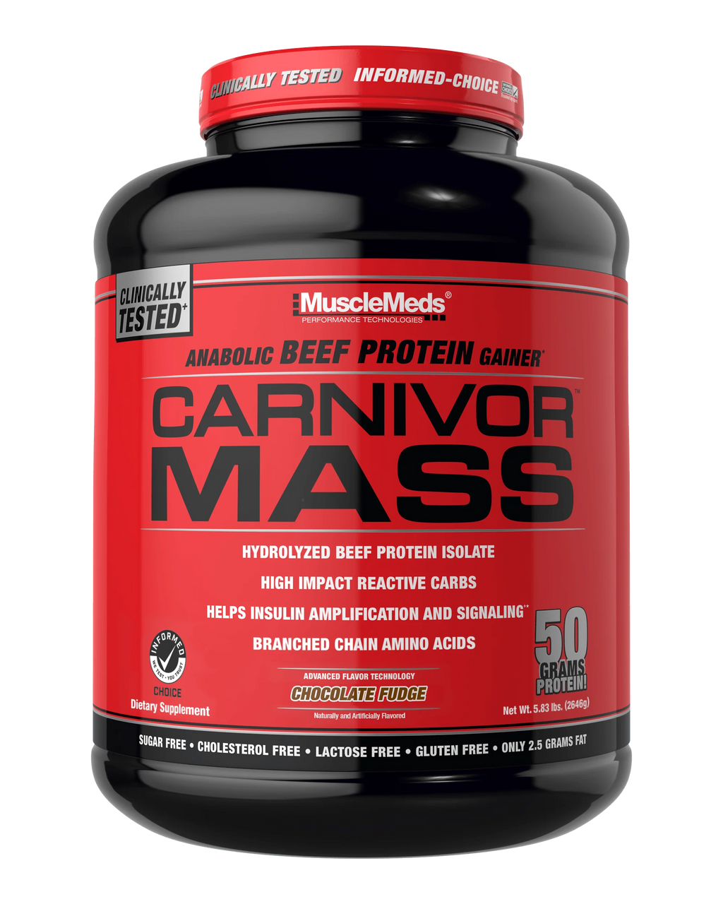 Musclemeds Proteina Carnivor Mass 5.9 libras chocolate