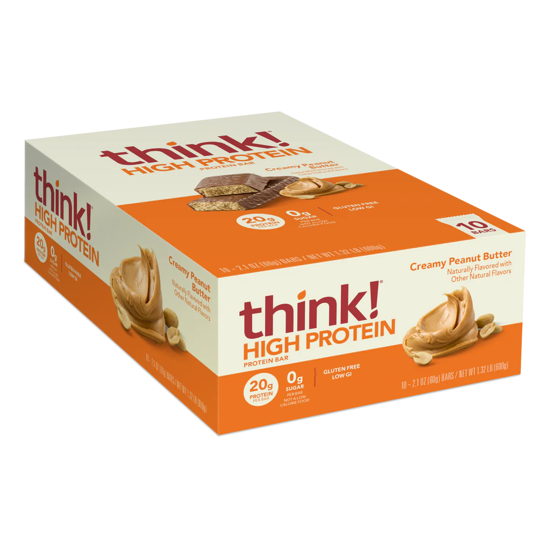 Think! High Protein 10 Barras de Proteina creamy peanut butter