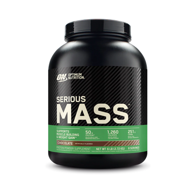 Optimum Nutrition Serious Mass 6 Lbs 8 Servicios chocolate