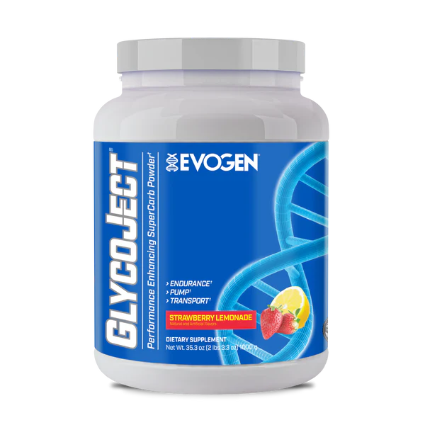 Evogen Glycoject 2 Lbs 37 Servicios. Supercarbohidratos fresa limonada